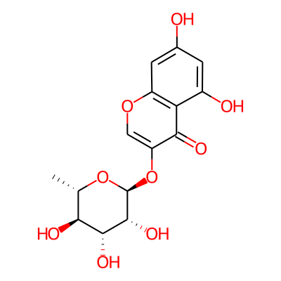 4H-1-Benzopyran-4-one, 3-((6-deoxy-alpha-L-mannopyranosyl)oxy)-5,7-dihydroxy-