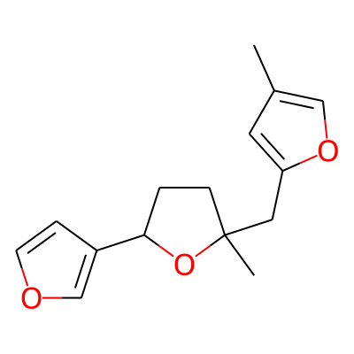 2,3'-Bifuran, 2,3,4,5-tetrahydro-5-methyl-5-[(4-methyl-2-furanyl)methyl]-