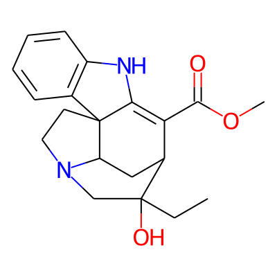 Curan-17-oic acid, 2,16-didehydro-20-hydroxy-, methyl ester, (20alpha)-
