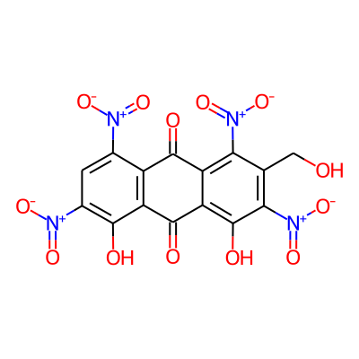 4,5-Dihydroxy-2-hydroxymethyl-1,3,6,8-tetranitroanthraquinone