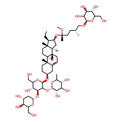 3-O-(beta-D-glucopyranosyl-(1-4)-(alpha-L-rhamnopyranosyl-(1-2))-beta-D-glucopyranosyl)-26-O-(beta-D-glucopyranosyl)-22-methoxy-(25R)-furost-5-ene-3beta,26-diol