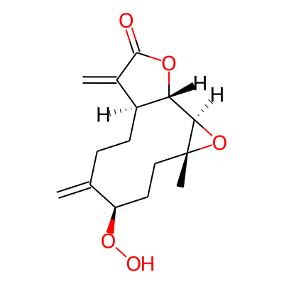 (1S,2R,4R,7R,11S)-7-hydroperoxy-4-methyl-8,12-dimethylidene-3,14-dioxatricyclo[9.3.0.02,4]tetradecan-13-one