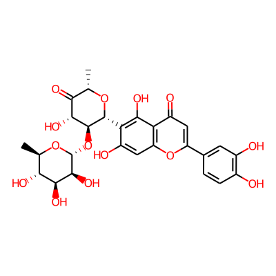 2-(3,4-Dihydroxyphenyl)-5,7-dihydroxy-6-[4-hydroxy-6-methyl-5-oxo-3-(3,4,5-trihydroxy-6-methyloxan-2-yl)oxyoxan-2-yl]chromen-4-one