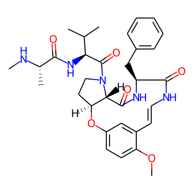 (2S)-N-[(2S)-1-[(3S,7S,10S,13Z)-10-benzyl-16-methoxy-8,11-dioxo-2-oxa-6,9,12-triazatricyclo[13.3.1.03,7]nonadeca-1(19),13,15,17-tetraen-6-yl]-3-methyl-1-oxobutan-2-yl]-2-(methylamino)propanamide