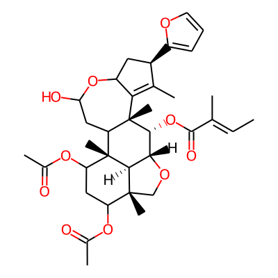 2-Butenoic acid, 2-methyl-, (2R,3aS,5R,6aR,6bR,7S,9R,9aR,11aR,11bR,12S,12aR)-7,9-bis(acetyloxy)-2-(3-furanyl)-3,3a,6,6a,6b,7,8,9,9a,10,11a,11b,12,12a-tetradecahydro-5-hydroxy-1,6b,9a,12a-tetramethyl-2