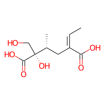 (2S,3R,5Z)-5-ethylidene-2-hydroxy-2-(hydroxymethyl)-3-methylhexanedioic acid