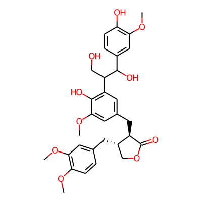 2(3H)-Furanone, 4-((3,4-dimethoxyphenyl)methyl)dihydro-3-((4-hydroxy-3-(2-hydroxy-2-(4-hydroxy-3-methoxyphenyl)-1-(hydroxymethyl)ethyl)-5-methoxyphenyl)methyl)-