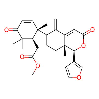 2-[(1R,2R)-2-[(1R,8aR)-1-(3-furanyl)-8a-methyl-5-methylene-3-oxo-1,6,7,8-tetrahydro-2-benzopyran-6-yl]-2,6,6-trimethyl-5-oxo-1-cyclohex-3-enyl]acetic acid methyl ester