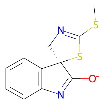 (5S)-2-methylsulfanylspiro[4H-1,3-thiazole-5,3'-indole]-2'-olate