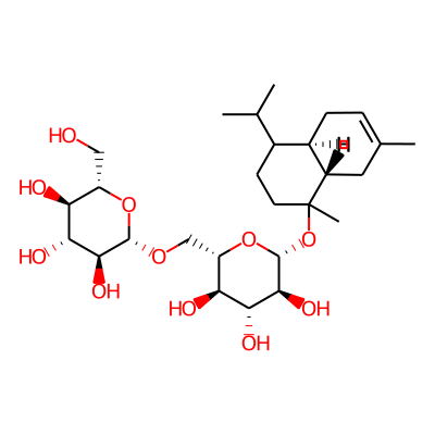 (2S,3R,4R,5S,6S)-2-(hydroxymethyl)-6-(((2S,3R,4R,5S,6R)-3,4,5-trihydroxy-6-(((4aR,8aS)-4-isopropyl-1,7-dimethyl-1,2,3,4,4a,5,8,8a-octahydronaphthalen-1-yl)oxy)tetrahydro-2H-pyran-2-yl)methoxy)tetrahyd