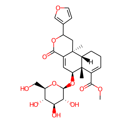 methyl (6S,6aR,10aS,10bS)-2-(furan-3-yl)-6a,10b-dimethyl-4-oxo-6-[(2R,3R,4S,5S,6R)-3,4,5-trihydroxy-6-(hydroxymethyl)oxan-2-yl]oxy-1,2,6,9,10,10a-hexahydrobenzo[f]isochromene-7-carboxylate