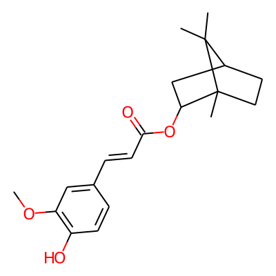 (4,7,7-trimethyl-3-bicyclo[2.2.1]heptanyl) (E)-3-(4-hydroxy-3-methoxyphenyl)prop-2-enoate