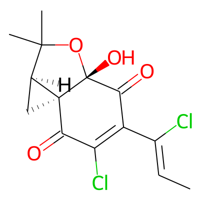 (1aR,3aS,7aR)-6-chloro-5-[(Z)-1-chloroprop-1-enyl]-3a-hydroxy-2,2-dimethyl-1,1a-dihydrocyclopropa[c][1]benzofuran-4,7-dione