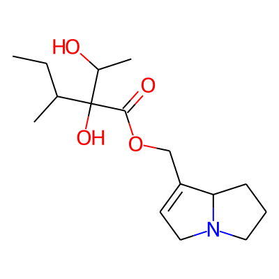 Pentanoic acid, 2-hydroxy-2-(1-hydroxyethyl)-3-methyl-, (2,3,5,7a-tetrahydro-1H-pyrrolizin-7-yl)methyl ester