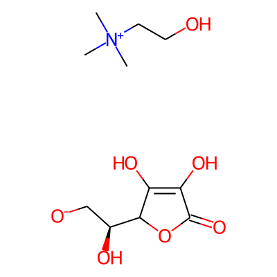 (2S)-2-(3,4-dihydroxy-5-oxo-2H-furan-2-yl)-2-hydroxyethanolate;2-hydroxyethyl(trimethyl)azanium