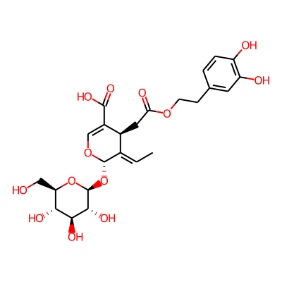 (4S,5E,6S)-4-[2-[2-(3,4-dihydroxyphenyl)ethoxy]-2-oxoethyl]-5-ethylidene-6-[(2S,3R,4S,5S,6R)-3,4,5-trihydroxy-6-(hydroxymethyl)oxan-2-yl]oxy-4H-pyran-3-carboxylic acid