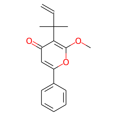 2-Methoxy-3-(2-methylbut-3-en-2-yl)-6-phenylpyran-4-one