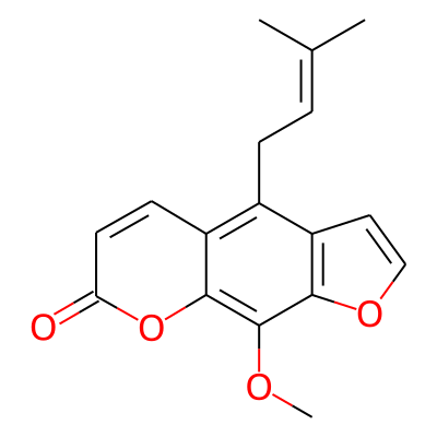 7H-Furo[3,2-g][1]benzopyran-7-one, 9-methoxy-4-(3-methyl-2-butenyl)-