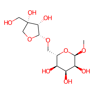 (2S,3R,4S,5S,6R)-2-[[(2R,3S,4S)-3,4-dihydroxy-4-(hydroxymethyl)oxolan-2-yl]oxymethyl]-6-methoxyoxane-3,4,5-triol