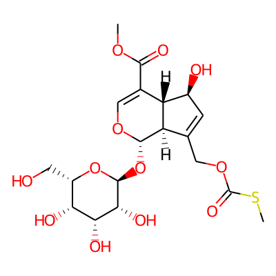 methyl (1S,4aR,5S,7aS)-5-hydroxy-7-(methylsulfanylcarbonyloxymethyl)-1-[(2S,3R,4R,5S,6S)-3,4,5-trihydroxy-6-(hydroxymethyl)oxan-2-yl]oxy-1,4a,5,7a-tetrahydrocyclopenta[c]pyran-4-carboxylate