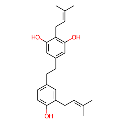 5-[2-[4-Hydroxy-3-(3-methylbut-2-enyl)phenyl]ethyl]-2-(3-methylbut-2-enyl)benzene-1,3-diol