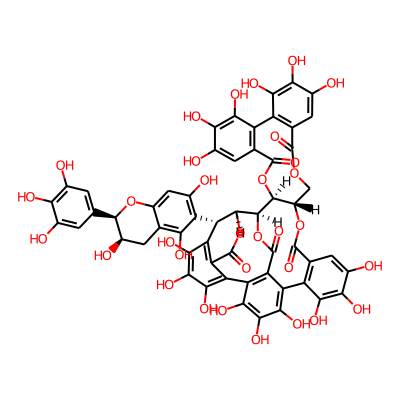 (1S,2S,20S,42S,46R)-7,8,9,12,13,14,25,26,27,30,31,32,35,36,37-pentadecahydroxy-46-[(2R,3R)-3,5,7-trihydroxy-2-(3,4,5-trihydroxyphenyl)-3,4-dihydro-2H-chromen-6-yl]-3,18,21,41,43-pentaoxanonacyclo[27.1