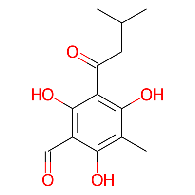 2,4,6-Trihydroxy-3-methyl-5-(3-methylbutanoyl)benzaldehyde