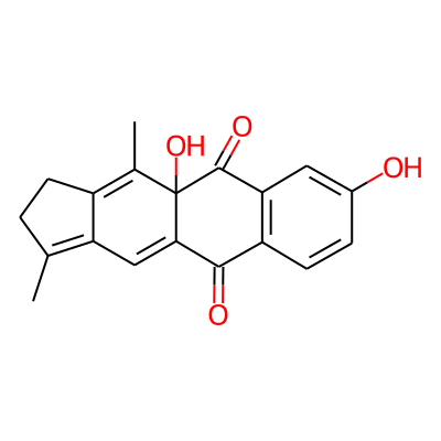 2,10a-Dihydro-8,10a-dihydroxy-3,11-dimethyl-1H-cyclopent(b)anthracene-5,10-dione