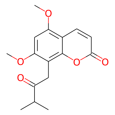 5,7-Dimethoxy-8-(2-oxo-3-methylbutyl)coumarin