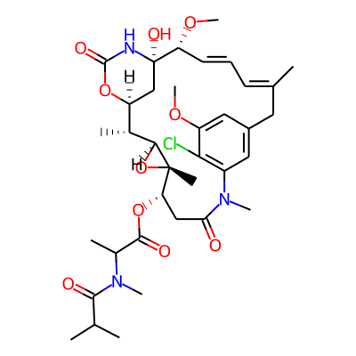 Maytansine, N(2')-deacetyl-N(2')-(2-methyl-1-oxopropyl)-(9CI)