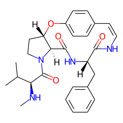 (3S,7S,10S,13E)-10-benzyl-6-[(2S)-3-methyl-2-(methylamino)butanoyl]-2-oxa-6,9,12-triazatricyclo[13.2.2.03,7]nonadeca-1(18),13,15(19),16-tetraene-8,11-dione