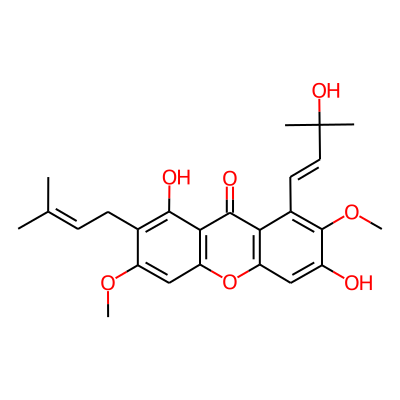 (16E)-1,6-dihydroxy-8-(3-hydroxy-3-methylbut-1-enyl)-3,7-dimethoxy-2-(3-methylbut-2-enyl)-xanthone
