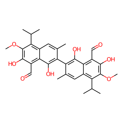 7-(8-Formyl-1,7-dihydroxy-5-isopropyl-6-methoxy-3-methyl-2-naphthyl)-2,8-dihydroxy-4-isopropyl-3-methoxy-6-methyl-naphthalene-1-carbaldehyde