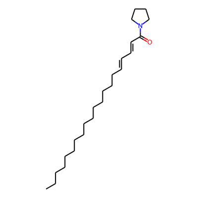 Pyrrolidine, 1-(1-oxo-2,4-eicosadienyl)-, (E,E)-