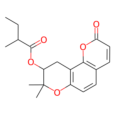 (S)-8,8-Dimethyl-2-oxo-2,8,9,10-tetrahydropyrano[2,3-f]chromen-9-yl 2-methylbutanoate