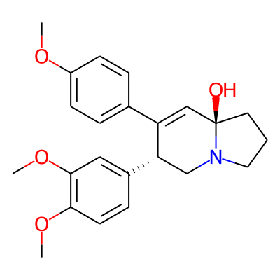 (6r,8Ar)-6-(3,4-dimethoxyphenyl)-7-(4-methoxyphenyl)-2,3,5,6-tetrahydroindolizin-8a(1h)-ol
