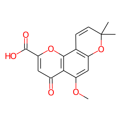 5-Methoxy-8,8-dimethyl-4-oxopyrano[2,3-h]chromene-2-carboxylic acid