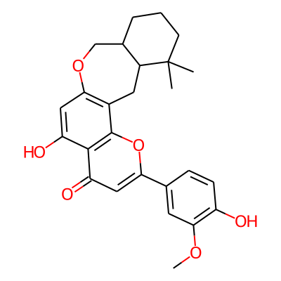 5-hydroxy-2-(4-hydroxy-3-methoxyphenyl)-12,12-dimethyl-8a,9,10,11,12a,13-hexahydro-8H-chromeno[7,8-c][2]benzoxepin-4-one