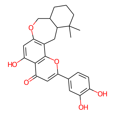 2-(3,4-dihydroxyphenyl)-5-hydroxy-12,12-dimethyl-8a,9,10,11,12a,13-hexahydro-8H-chromeno[7,8-c][2]benzoxepin-4-one