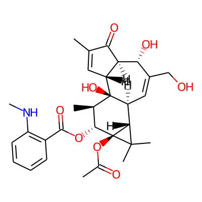 Benzoic acid, 2-(methylamino)-, (1aR,1bS,4S,4aR,7aR,7bR,8R,9R,9aS)-9a-(acetyloxy)-1a,1b,4,4a,5,7a,7b,8,9,9a-decahydro-4,7b-dihydroxy-3-(hydroxymethyl)-1,1,6,8-tetramethyl-5-oxo-1H-cyclopropa(3,4)benz(