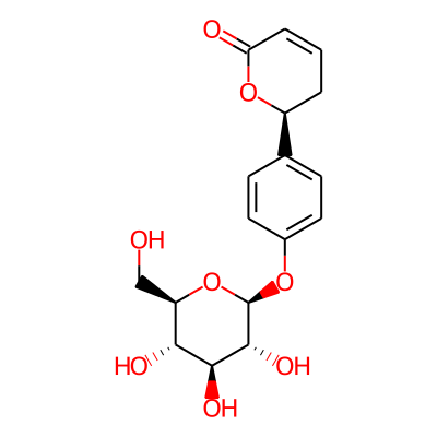 2H-Pyran-2-one, 6-(4-(beta-D-glucopyranosyloxy)phenyl)-5,6-dihydro-, (S)-