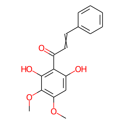 2-Propen-1-one, 1-(2,6-dihydroxy-3,4-dimethoxyphenyl)-3-phenyl-, (E)-; (2E)-1-(2,6-Dihydroxy-3,4-dimethoxyphenyl)-3-phenyl-2-propen-1-one