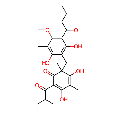 6-[(3-Butanoyl-2,6-dihydroxy-4-methoxy-5-methylphenyl)methyl]-3,5-dihydroxy-4,6-dimethyl-2-(2-methylbutanoyl)cyclohexa-2,4-dien-1-one