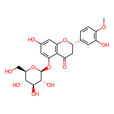 (2S)-7-hydroxy-2-(3-hydroxy-4-methoxyphenyl)-5-[(2S,3R,4S,5S,6R)-3,4,5-trihydroxy-6-(hydroxymethyl)oxan-2-yl]oxy-2,3-dihydrochromen-4-one