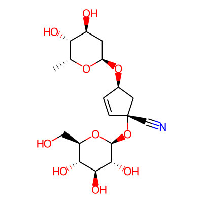 (1S,4S)-4-[(2S,4S,5R,6R)-4,5-dihydroxy-6-methyloxan-2-yl]oxy-1-[(2S,3R,4S,5S,6R)-3,4,5-trihydroxy-6-(hydroxymethyl)oxan-2-yl]oxycyclopent-2-ene-1-carbonitrile