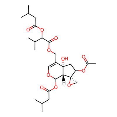 [(4aR,7R,7aR)-6-acetyloxy-4a-hydroxy-1-(3-methylbutanoyloxy)spiro[1,5,6,7a-tetrahydrocyclopenta[c]pyran-7,2'-oxirane]-4-yl]methyl 3-methyl-2-(3-methylbutanoyloxy)butanoate