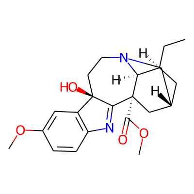 9beta-Hydroxy-9-hydro-16-dehydro-12-methoxyibogamine-18-carboxylic acid methyl ester
