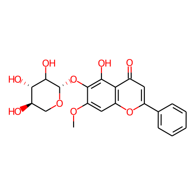 5,6-Dihydroxy-7-methoxyflavone 6-O-beta-D-xylopyranoside