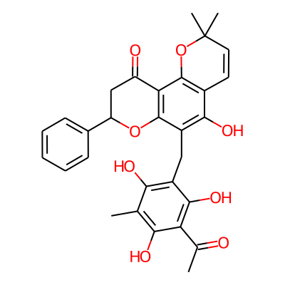 6-[(3-Acetyl-2,4,6-trihydroxy-5-methylphenyl)methyl]-5-hydroxy-2,2-dimethyl-8-phenyl-8,9-dihydropyrano[2,3-f]chromen-10-one