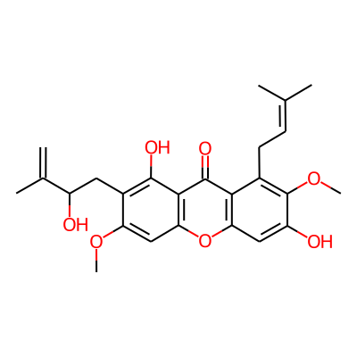 1,6-Dihydroxy-3,7-dimethoxy-2-(2-hydroxy-3-methyl-3-butenyl)-8-(3-methyl-2-butenyl)-xanthone